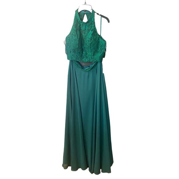 Prom Green Size 10 A Line Gown by Clarisse Nwt Wedding - Picture 1 of 9